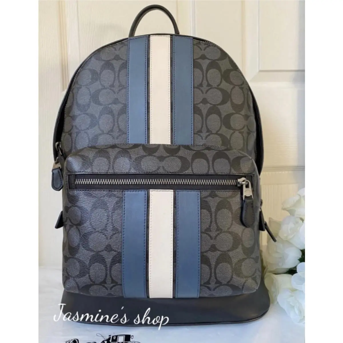 Coach West Backpack In Signature Canvas 3001