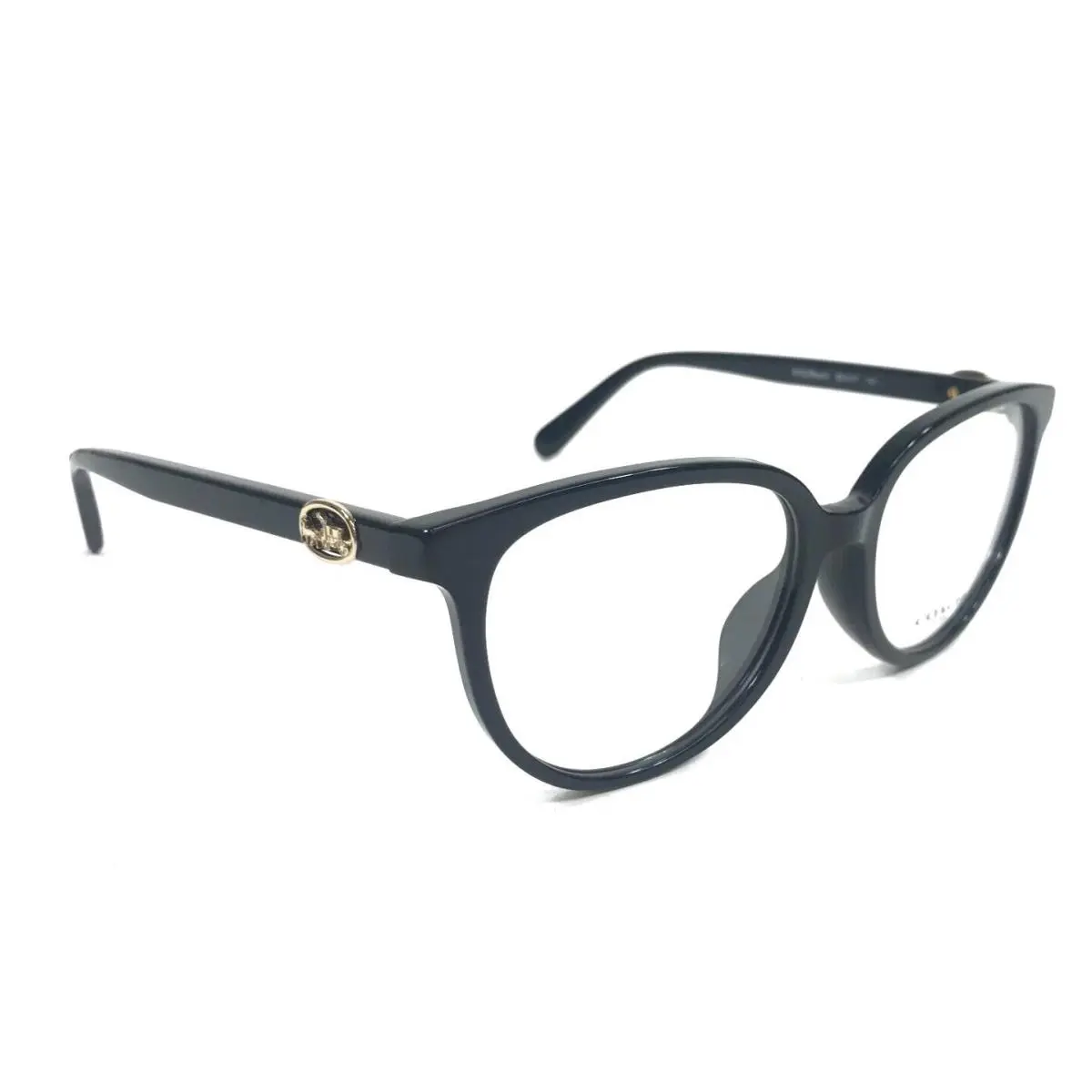 Coach Eyeglasses Frames HC6182F 5002 Polished Black Round Asian Fit 55-17-140