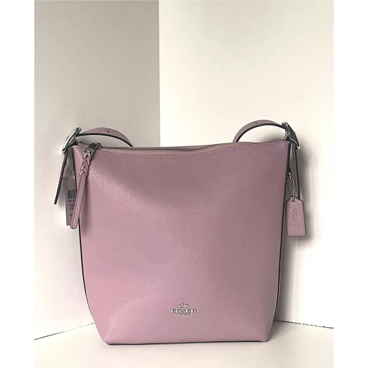 Coach Val Duffle Bag C2818 Lilac Pebbled Leather Hobo Shoulder Crossbody - Purple, Exterior: Lilac, Handle/Strap: Purple