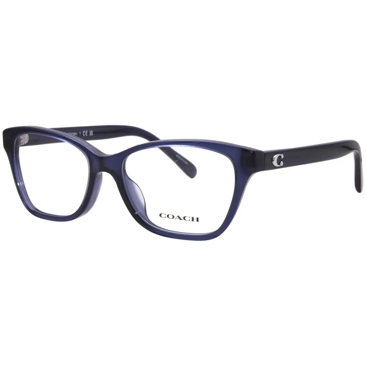 Coach HC6196U 5714 Eyeglasses Women`s Transparent Blue Full Rim 52mm