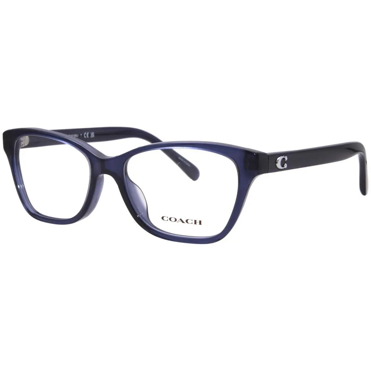 Coach HC6196U 5714 Eyeglasses Women`s Transparent Blue Full Rim 52mm