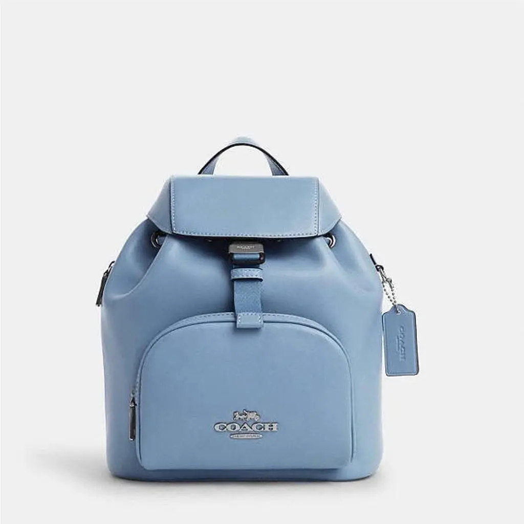 Coach Pace Small Backpack Silver/cornflower/field Flora CR100