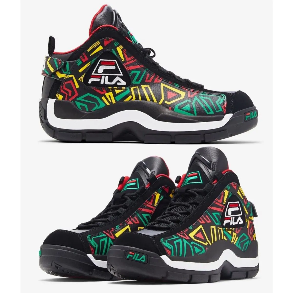Fila shoes - FILA GRANT HILL 2 - GRANT HILL - 1BM01260-041 - BLACK / JELLY BEAN / LEMON 0