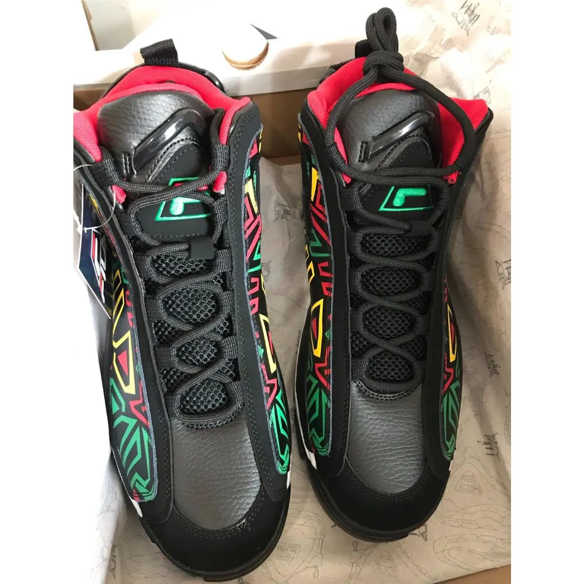Fila shoes - FILA GRANT HILL 2 - GRANT HILL - 1BM01260-041 - BLACK / JELLY BEAN / LEMON 6
