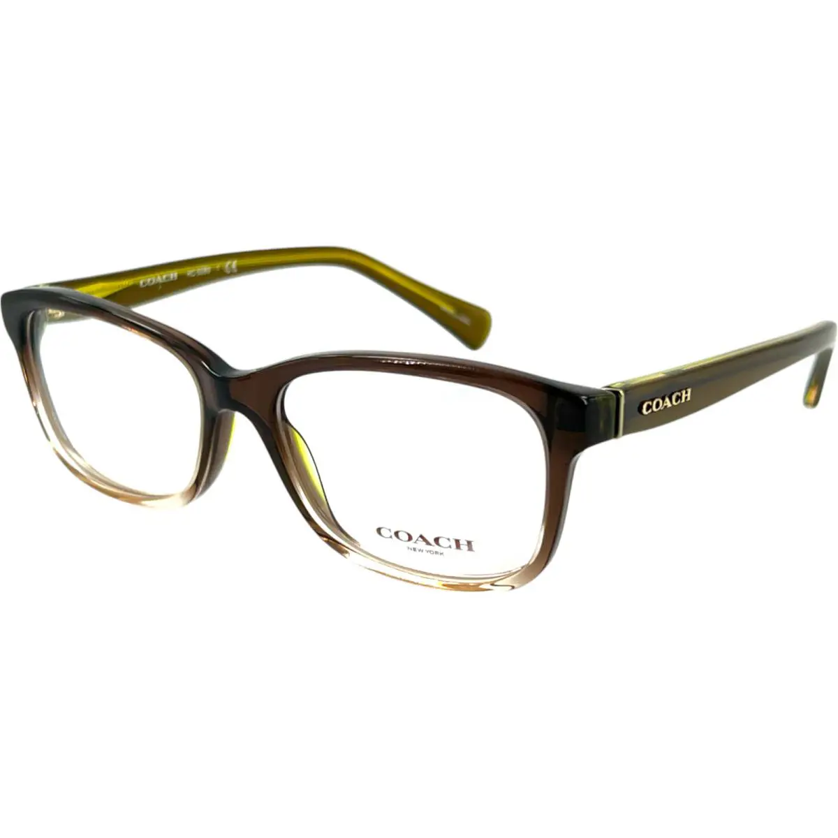 Coach HC6089 Womens Plastic Eyeglass 5400 Olive Brown Gradient 51-16 w Case