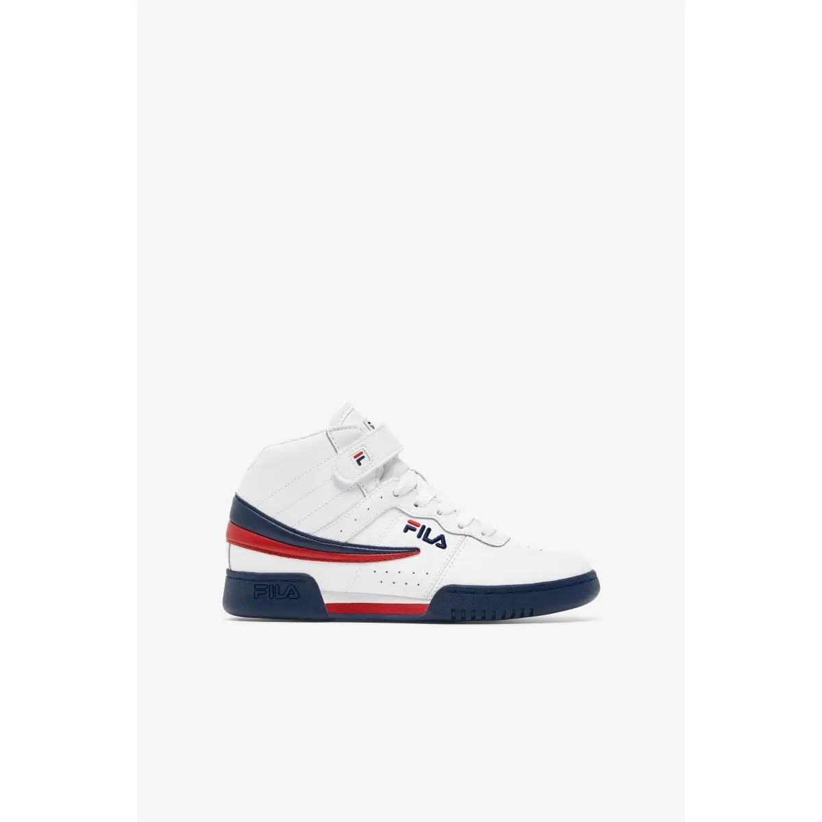 Fila Unisex Kids` F-13 High Top Sneaker White/navy/red - 3VF80117-150 White/nav