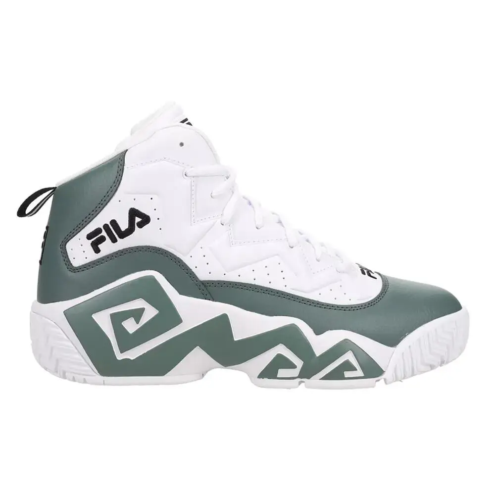 Fila Men`s MB 1BM02445-116 Basketball Shoes White/dark Forest/black Size 14 M US