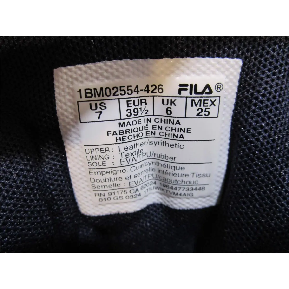 Fila shoes - 1BM02554426 - 1BM02554-426 - FILA NAVY/WHITE/CORONET BLUE 6