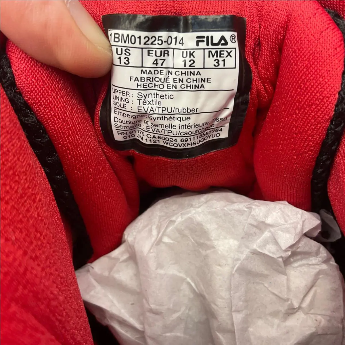 Fila shoes - Breakaway 12 - Breakaway - 1BM01225-014 - Black/Red (UPC: 691115551794) 6