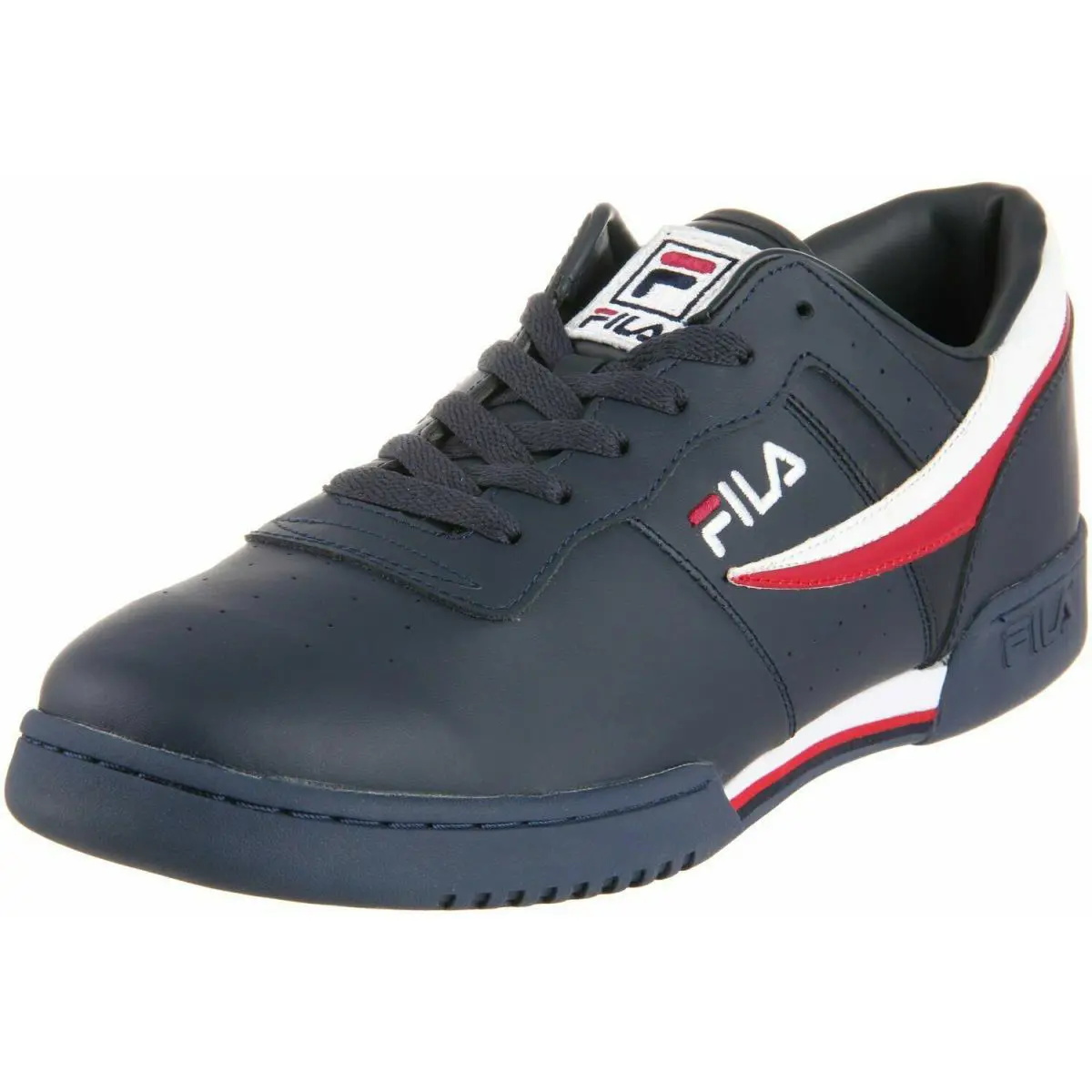 Fila Fitness Trainer Sports Sneakers Men Shoes Navy/red Size 10.5 - Navy/Red/White
