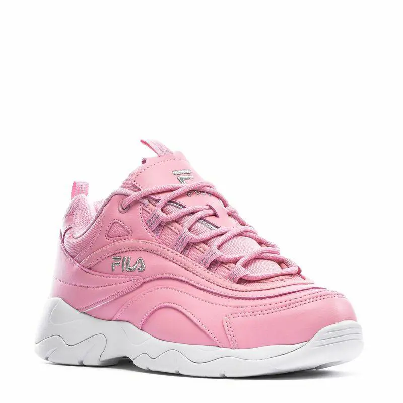 Fila Ray Low Trainers Sports Sneakers Women Shoes Pink/white Size 8.5