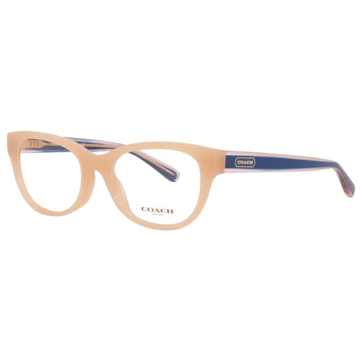 Coach HC6187 5611 Eyeglasses Women`s Milky Beige Full Rim Rectangle Shape 52-mm