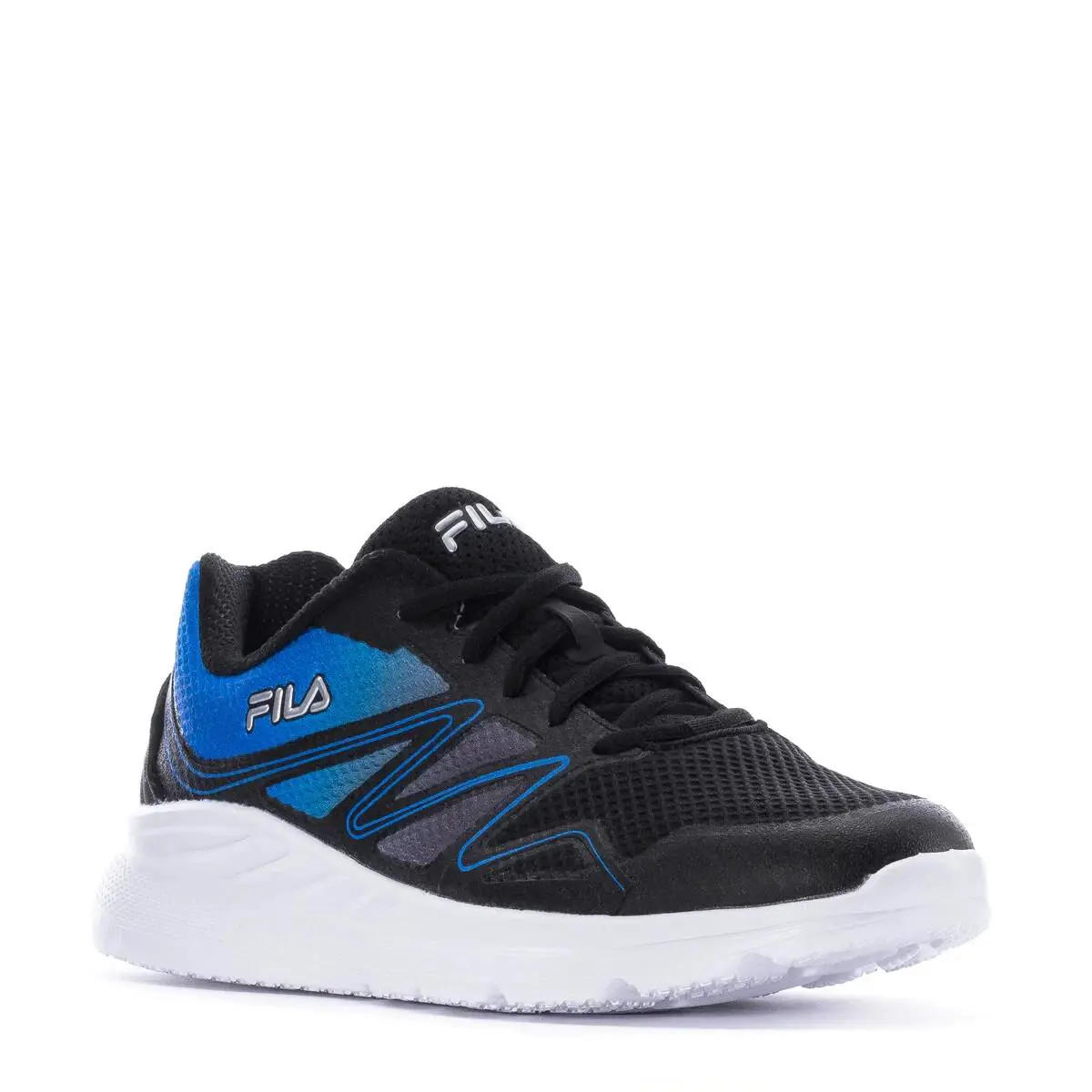 Fila Memory Panorama Lace-up Running Sneakers Men Shoes Black/blue Size 13 - BLACK/BLUE