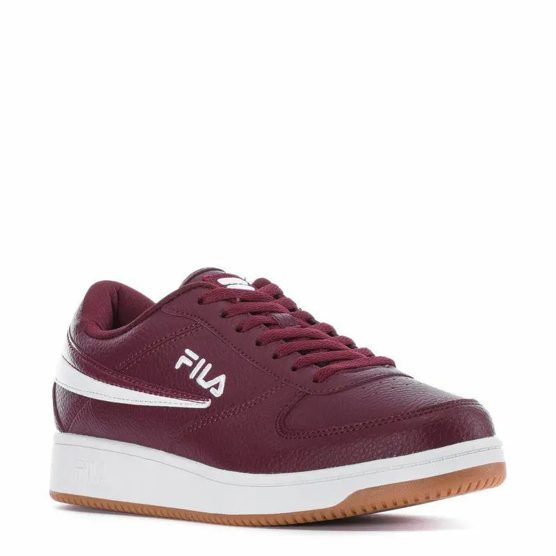 Fila A-low Lace-up Trainers Sport Athletic Men Shoes Burgundy/white Size 8.5 - Tawny Port/White/Gum - 1CM00551-946