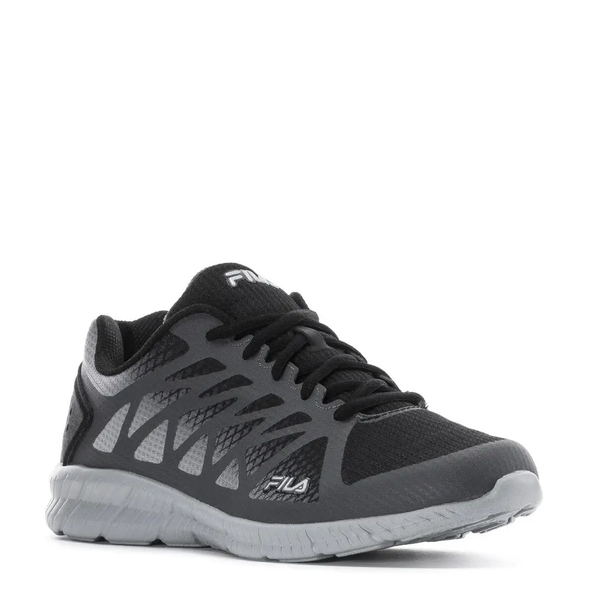 Fila Memory Fantom 6 Low Trainers Sports Sneakers Men Shoes Black Size 10.5 - BLACK/GREY