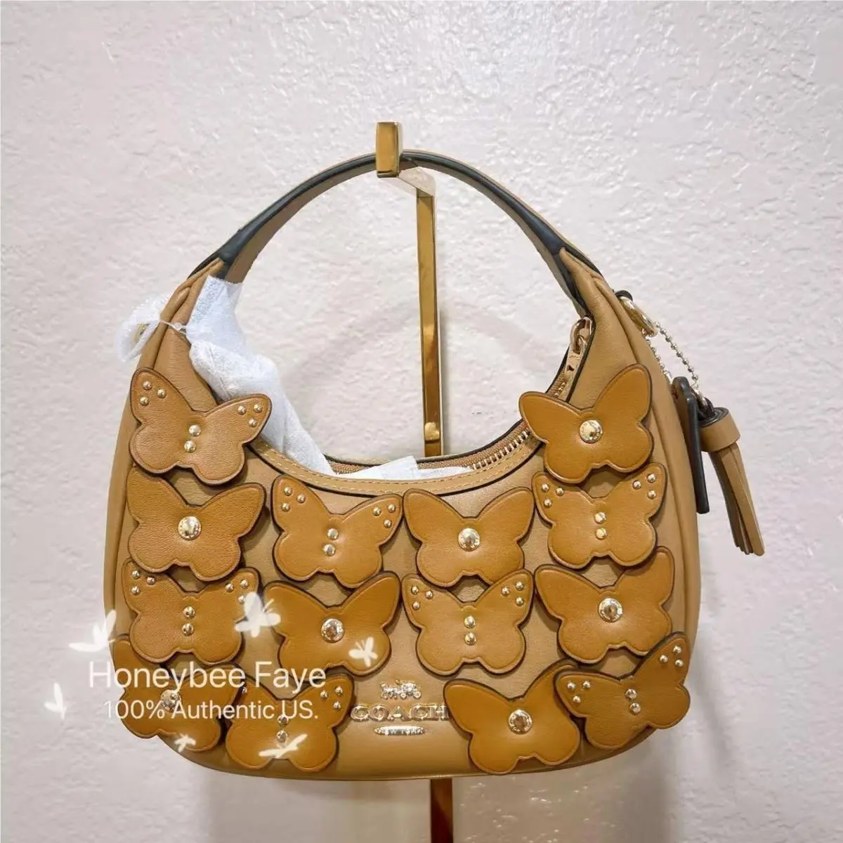 Coach Carmen Mini Crossbody Bag with Butterfly Appliqué CAK88