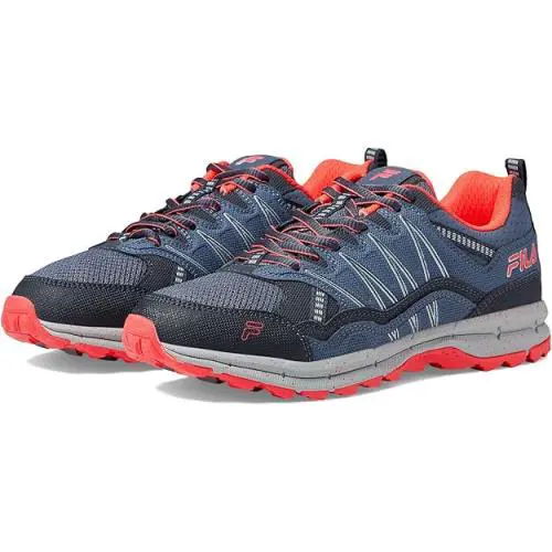 Fila Evergrand TR Low Lace-up Trainer Sneaker Women Shoes Grey/orange Size 9 - GREY/ORANGE - 5JM00666-262