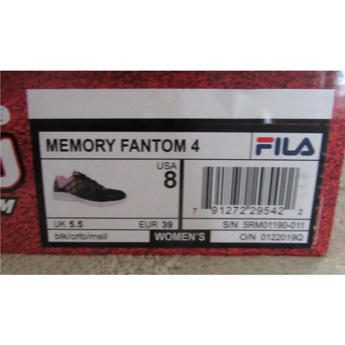 Fila shoes - Fila Memory Fantom 4 - Memory Fantom - Black & Pink (UPC: 791272295422) 6