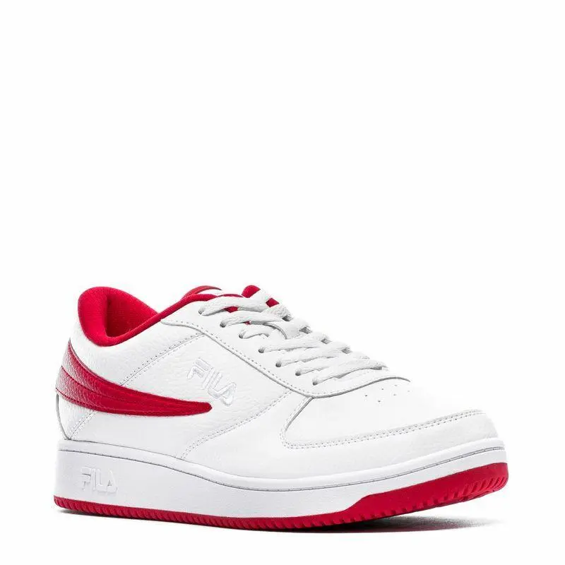 Fila A Low Leather Trainers Sport Athletic Men Shoes White/red Size 11