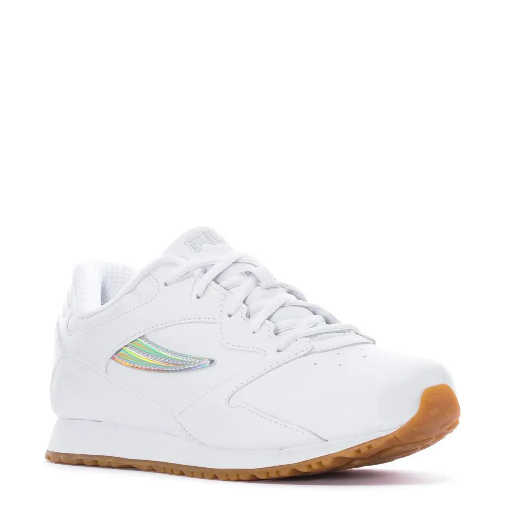 Fila Classico 19 Low Trainers Unisex Men Size 7 = Women Size 8.5 Shoes White - White / Silver - 3CM01527-174