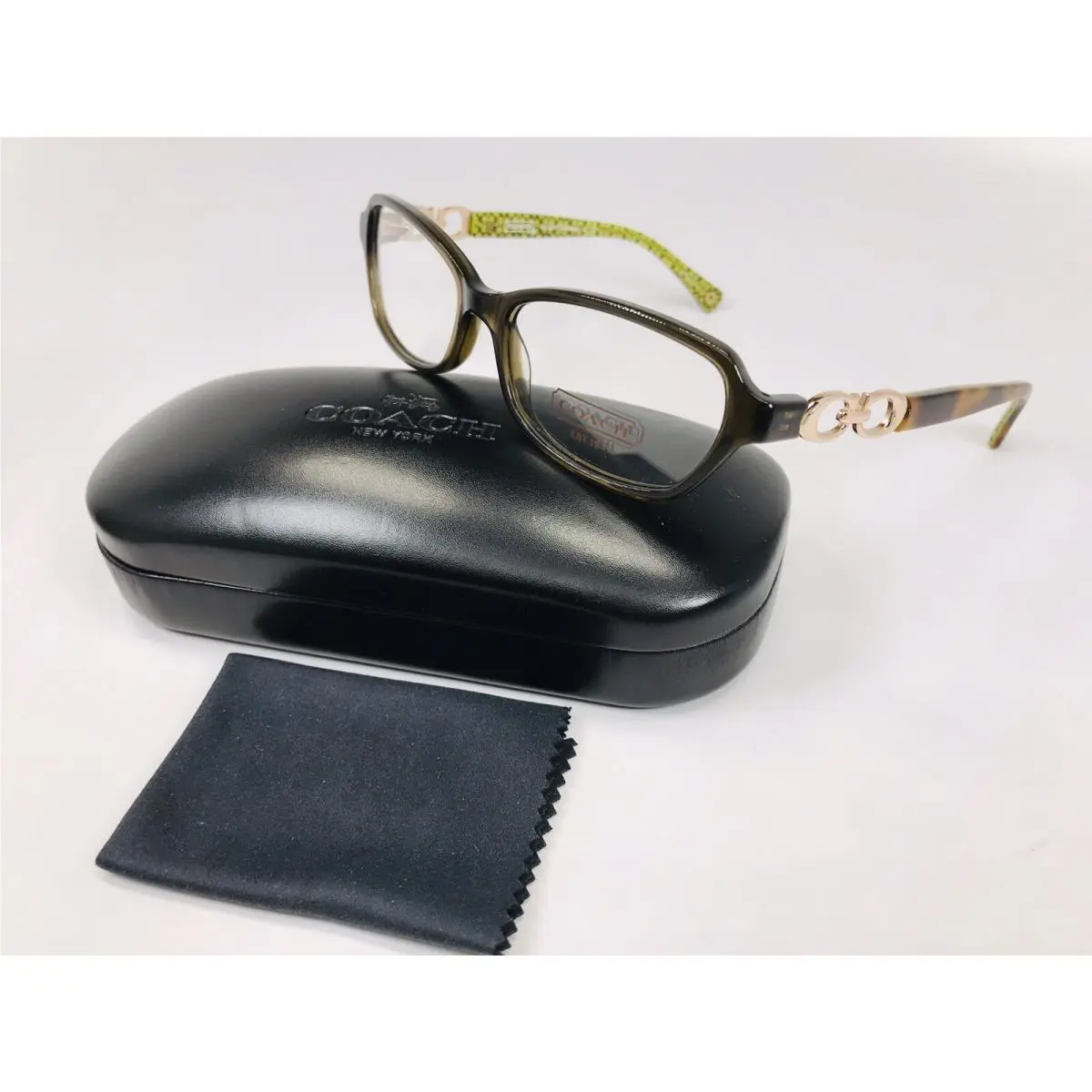 Coach HC 6017 5036 Vanessa Dark Olive Tortoise Eyeglasses 52mm W/case