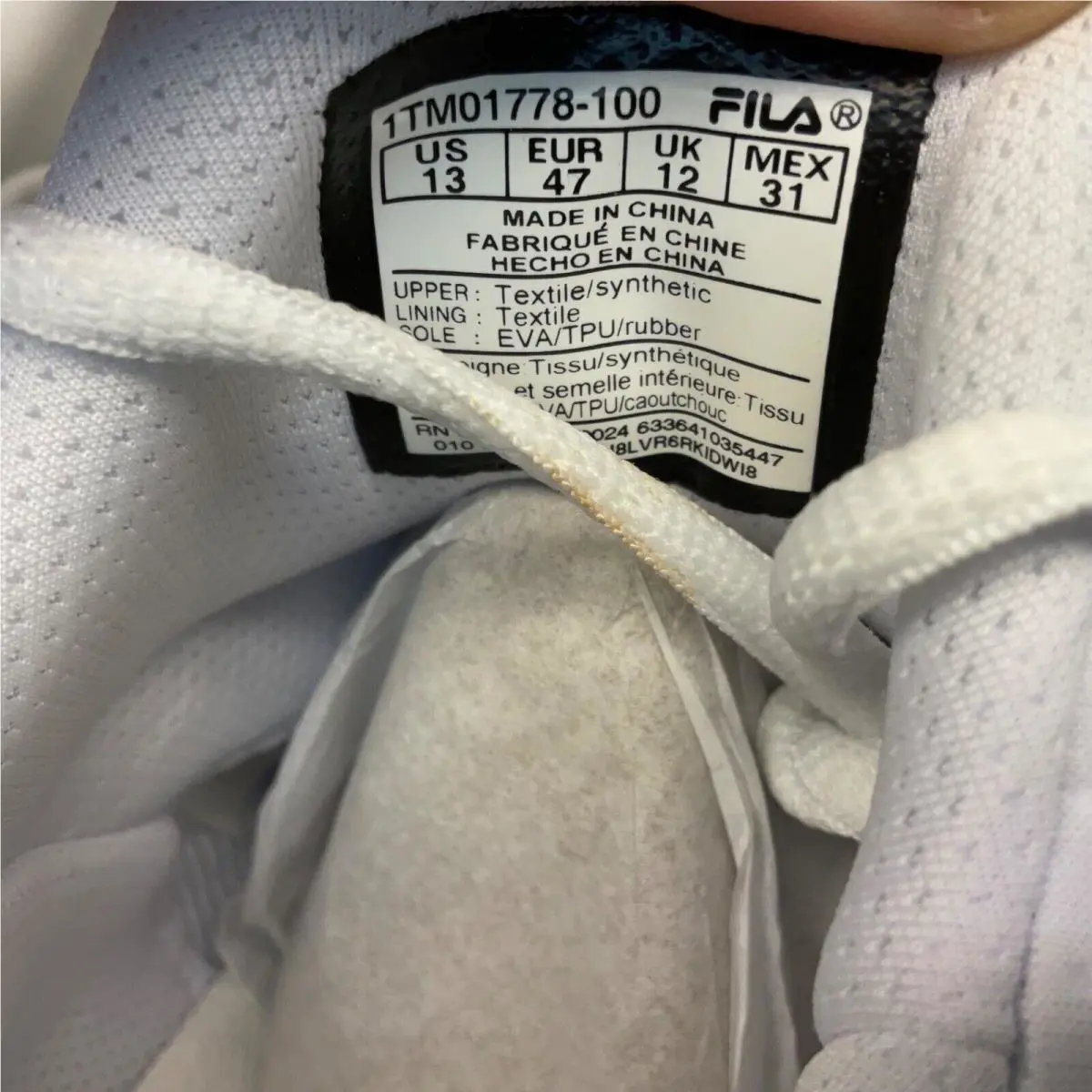 Fila shoes - Speedserve Energized - Speedserve Energized - 1TM01778-100 - White (UPC: 633641035447) 6