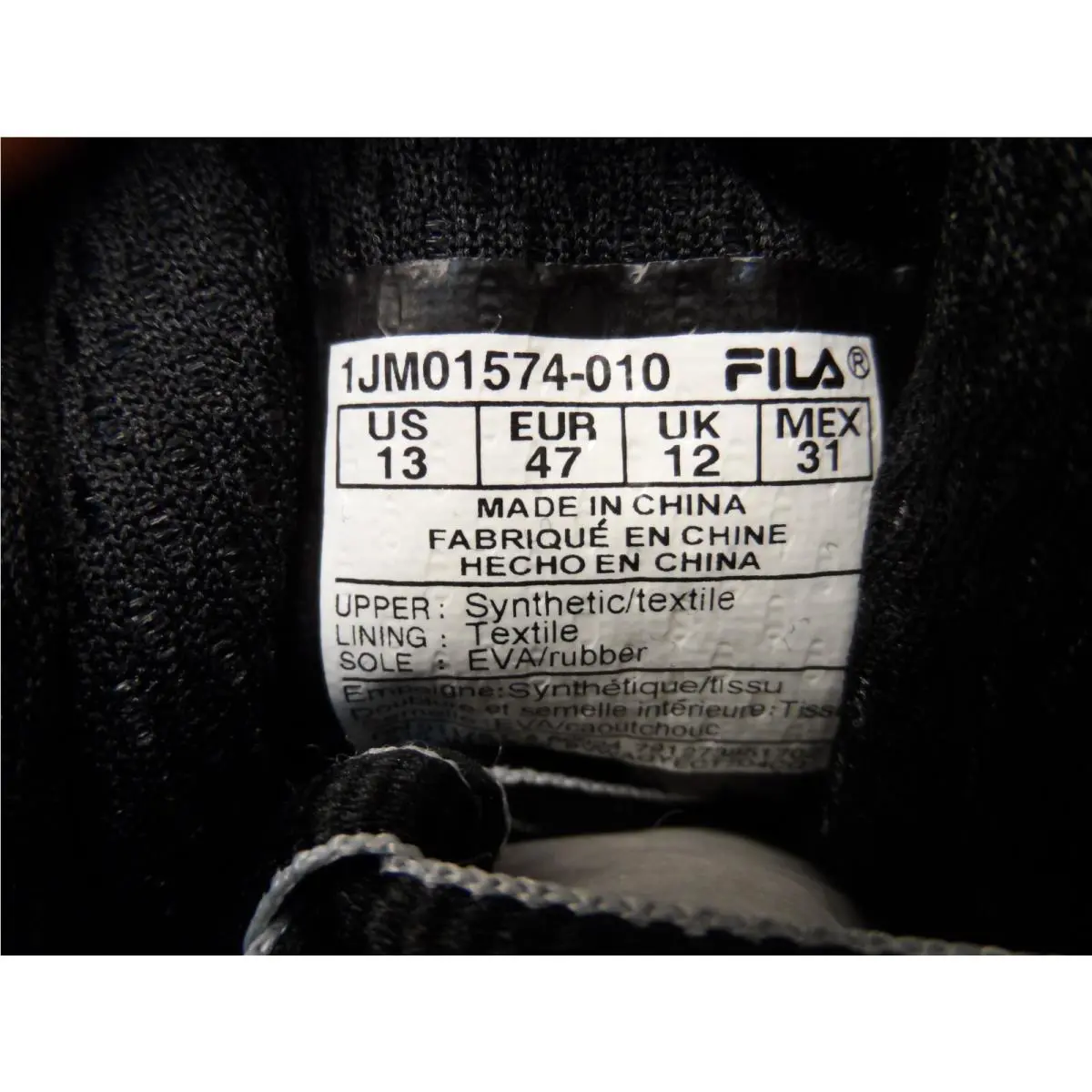 Fila shoes - Evergrand TR 21.5 - Evergrand - 1JM01574-010 - Black (UPC: 791273851702) 6