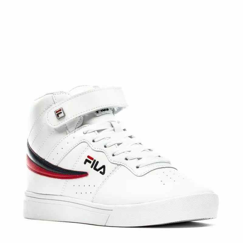 Fila Vulc 13 Mid Sneakers Athletic Trainer Women Shoes White/blue Size 7 - White/Navy/Red