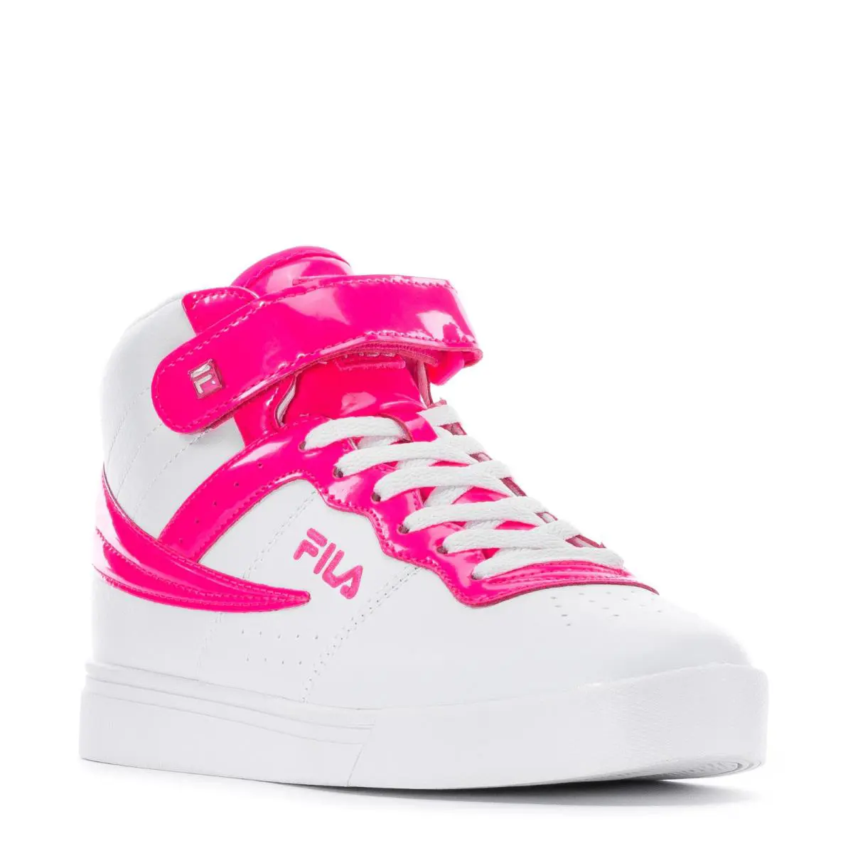 Fila Vulc 13 Anondized High Trainer Sneaker Women Shoes White/pink Size 6.5 - White/Knockout Pink/Knockout Pink