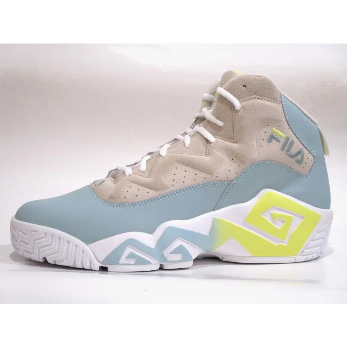Fila Men`s MB 1BM01866-107 Basketball Shoes Egret Grey Mist Aurora 14 M US