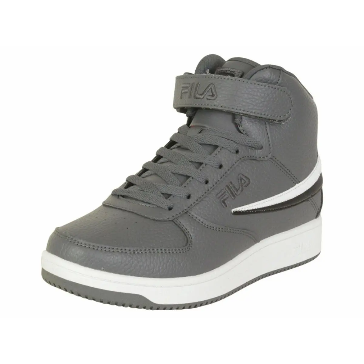 Fila A-high Leather Trainer Sport Sneaker Men Shoes Grey/black/white Size 10