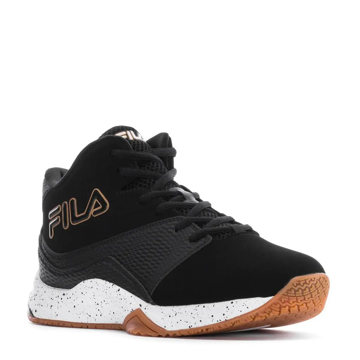 Fila Breakaway Mid Lace-up Basketball Trainers Men Shoes Black/gold Size 11