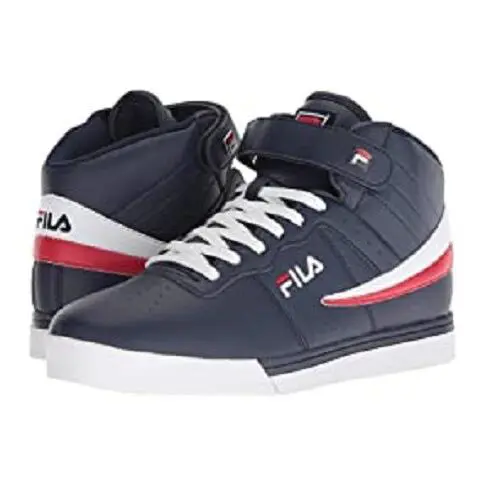 Fila Vulc 13 Mid Sneakers Basketball Sport Men Shoes Navy/white/red Size 9.5 - Fila Navy/White/Fila Red
