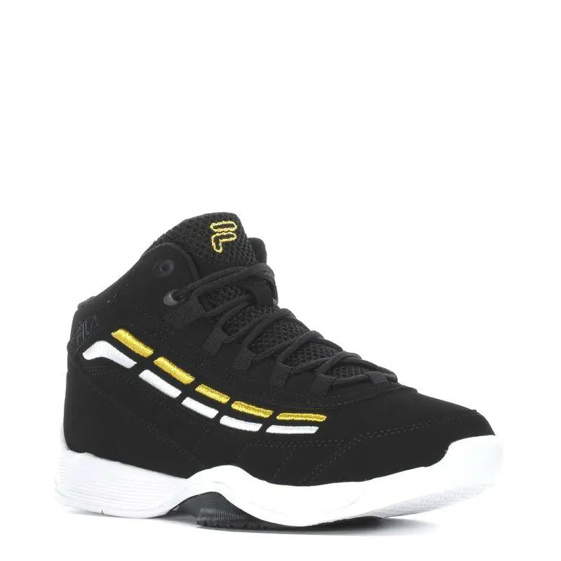 Fila Spitfire Low Leather Trainers Sport Men Shoes Black/gold/white Size 12