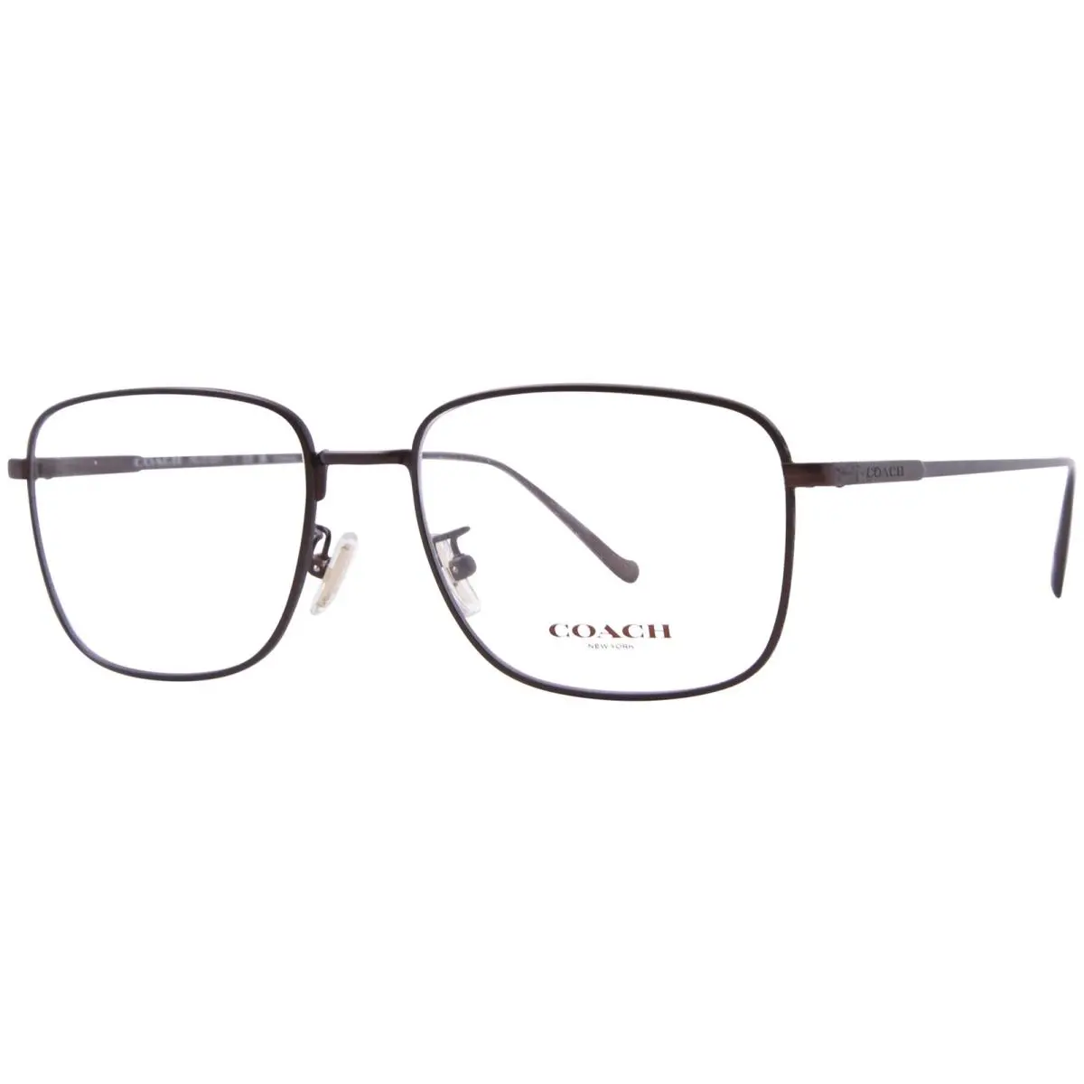 Coach HC5150T 9439 Titanium Eyeglasses Men`s Satin Brown Full Rim 55mm