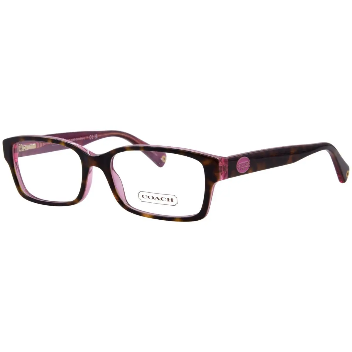 Coach Brooklyn HC6040 5115 Eyeglasses Frame Women`s Pink Tortoise Full Rim 52mm