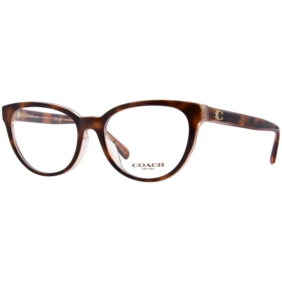 Coach HC6210U 5744 Eyeglasses Women`s Tortoise/transparent Pink Full Rim 53mm