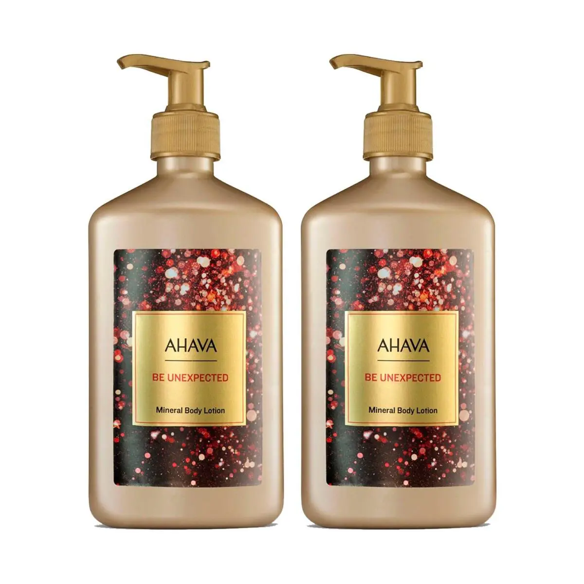 Lot of 2 Ahava Limited Edition Bottle Deadsea Water Mineral Body Lotion 17 oz
