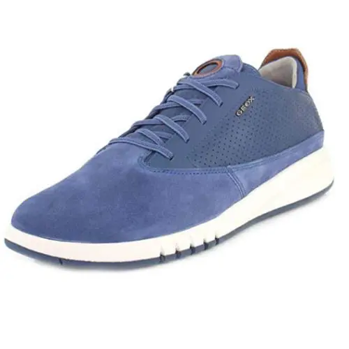 Men`s U Aerantis A Low Top Sneakers Color Options Blue Jeans by Geox