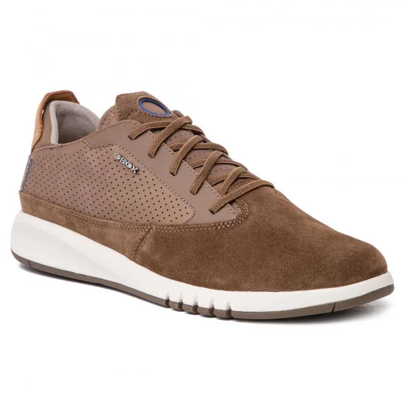 Men`s U Aerantis A Low Top Sneakers Color Options Chocolate by Geox