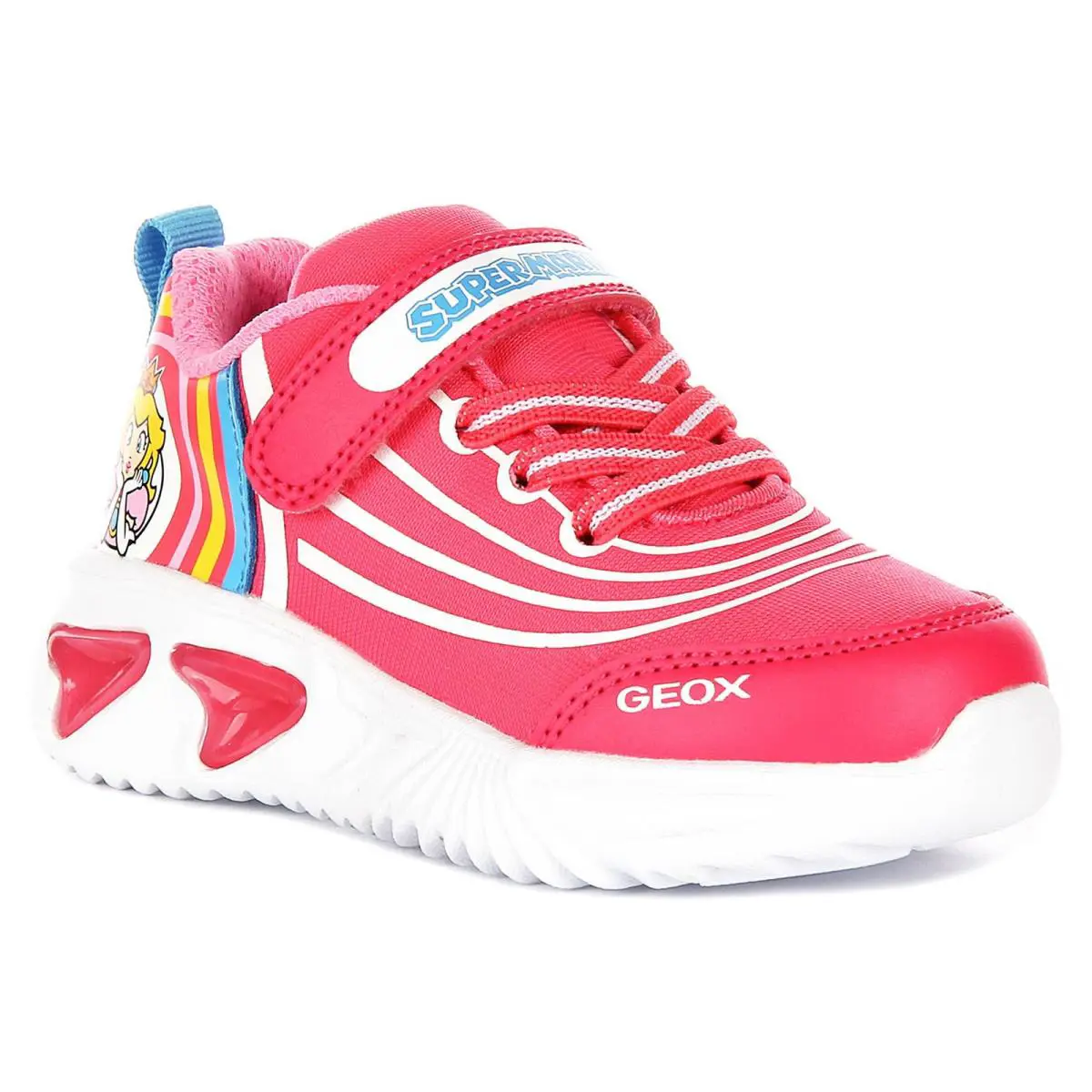 J Assister Princess Peach Easy Strap Unisex Sneakers In Fuchsia US 8 -13 Fuchsia by Geox