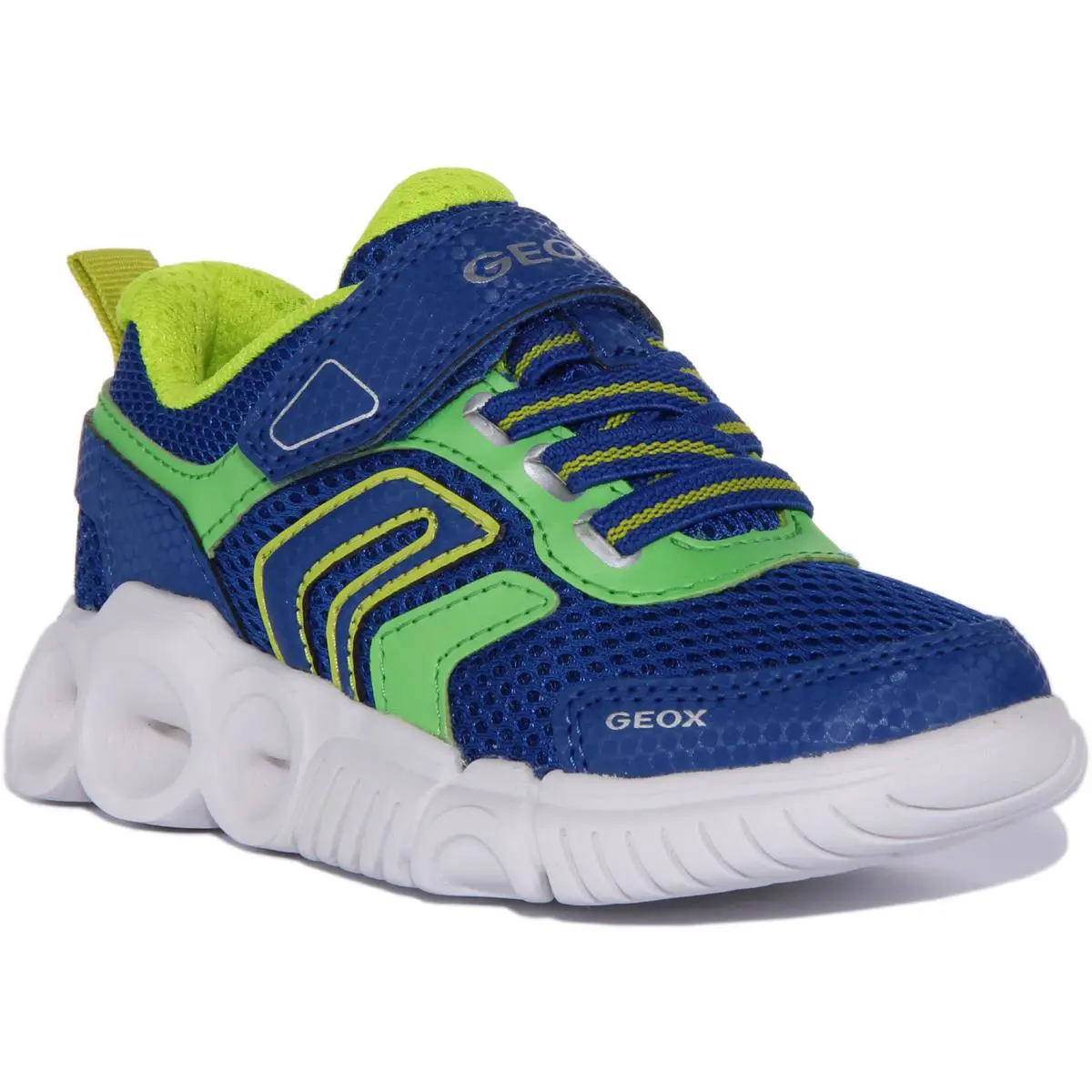 Wroom B. B Light Up Junior Boys Trainer Shoes Blue Green US 1 - 13 BLUE GREEN by Geox