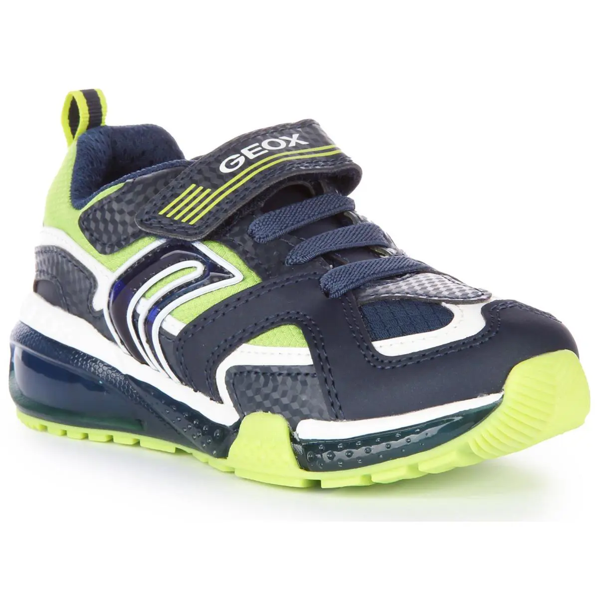 J Bayonyc Boy E Low Cut Light Up Unisex Shoe Navy US 8- 13 by Geox