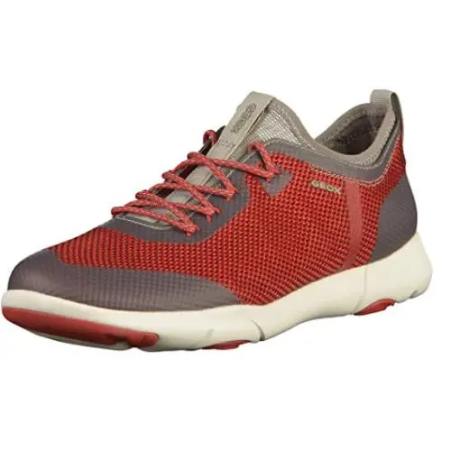 Men`s U Nebula X A Low Top Sneakers Color Options Mesh Red/Gray by Geox