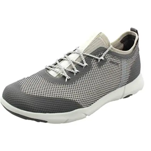Men`s U Nebula X A Low Top Sneakers Color Options Mesh White by Geox