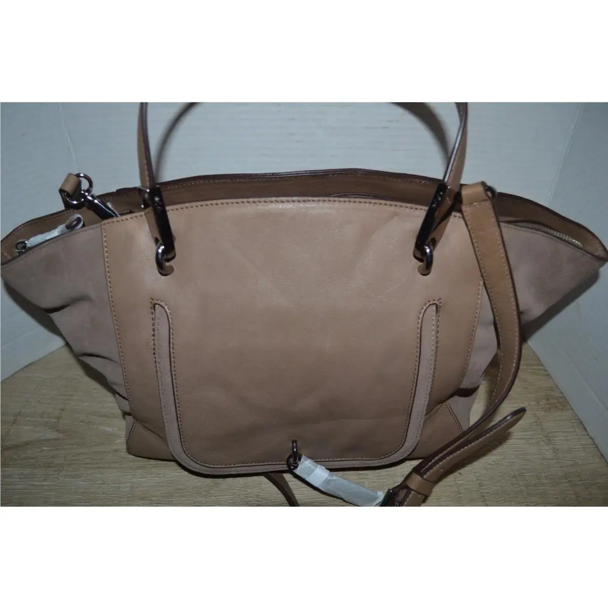 Lauren Ralph Lauren Berwick Medium Marley Vachetta Truffle Leather Handbag