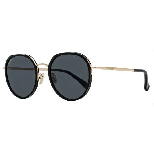 Max Mara Oval Alt Fit Sunglasses MM0109-K 01A Black/gold 54mm