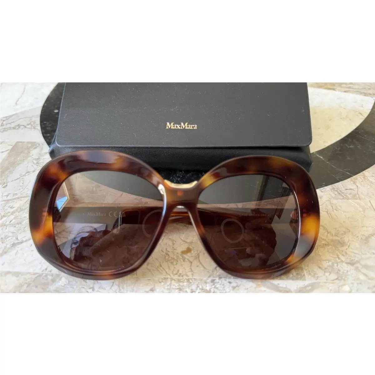 Max Mara Edna Alt Fit Sunglasses MM0087-F 52E Tortoise Dark Havana 55mm