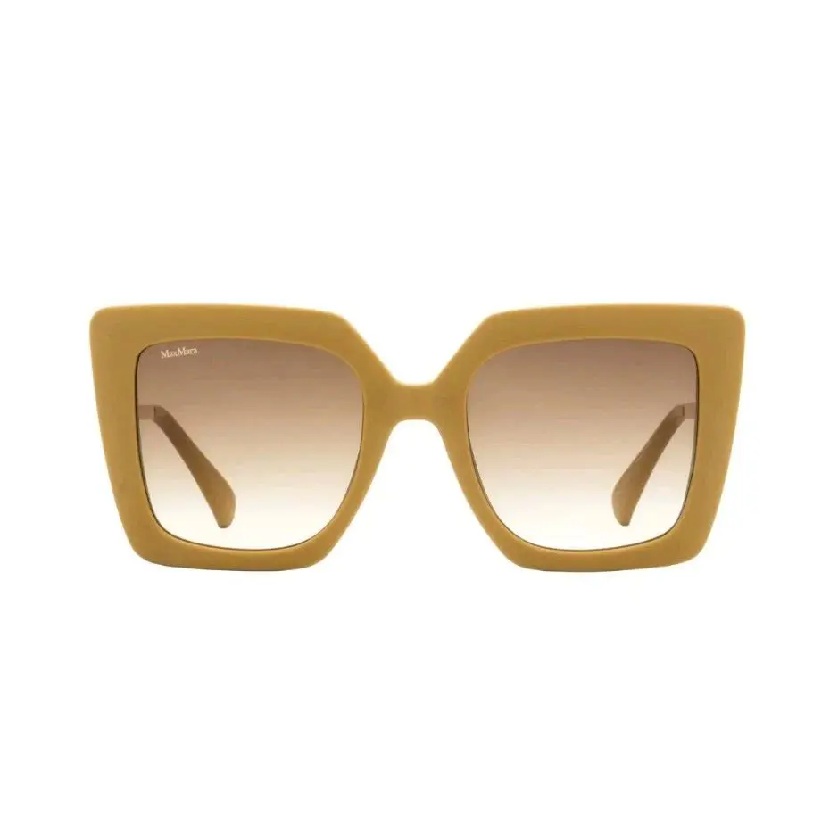 Square Gradient Sunglasses MM0051 73F Matte Tan/gold 52mm by Max Mara