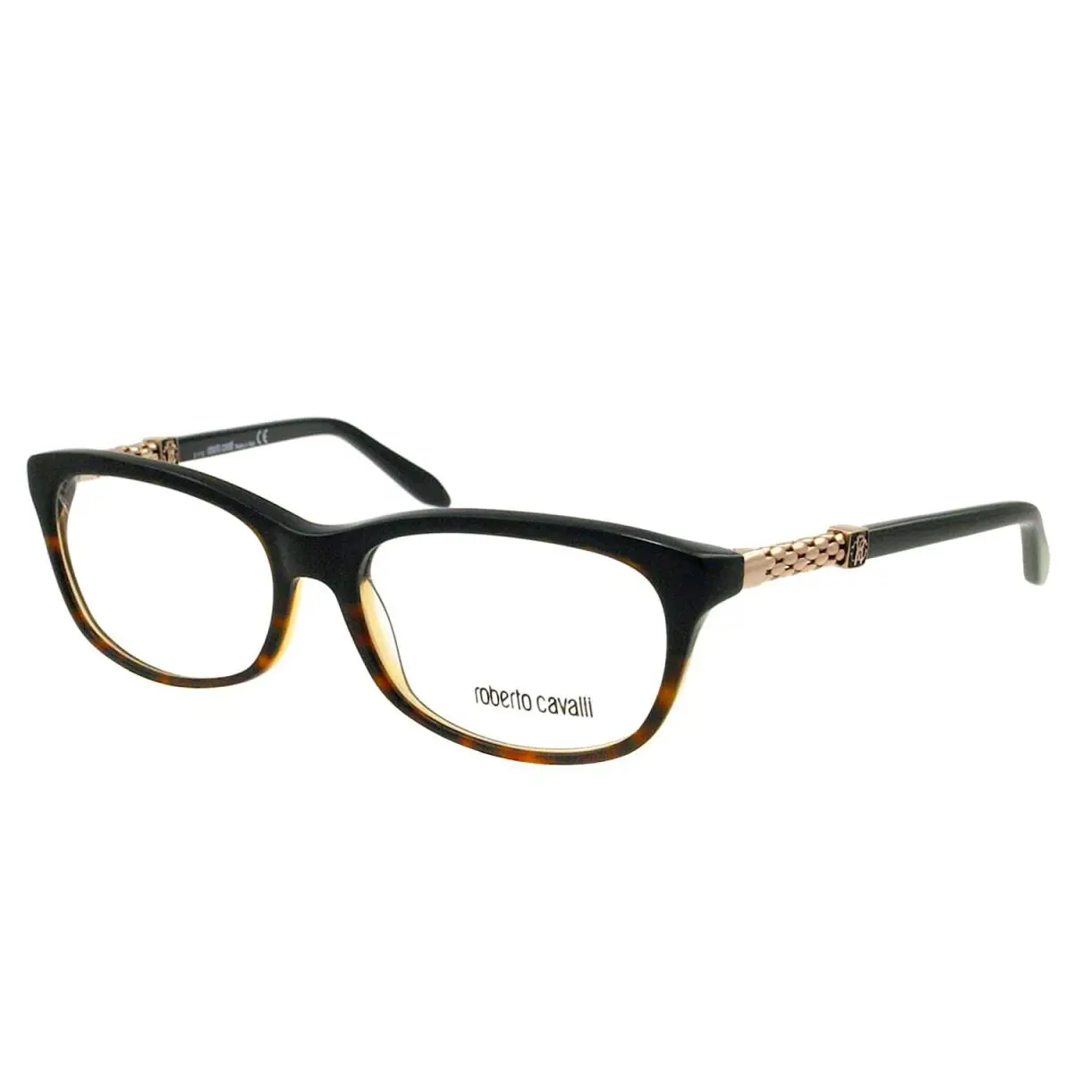 Roberto Cavalli Barbados RC706 005 Black Tortoise Eyeglasses Frame 54-16-140